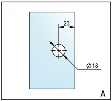 Winkelverbinder Avila Glas-Wand 90° für 6 - 10 mm Glasstärke